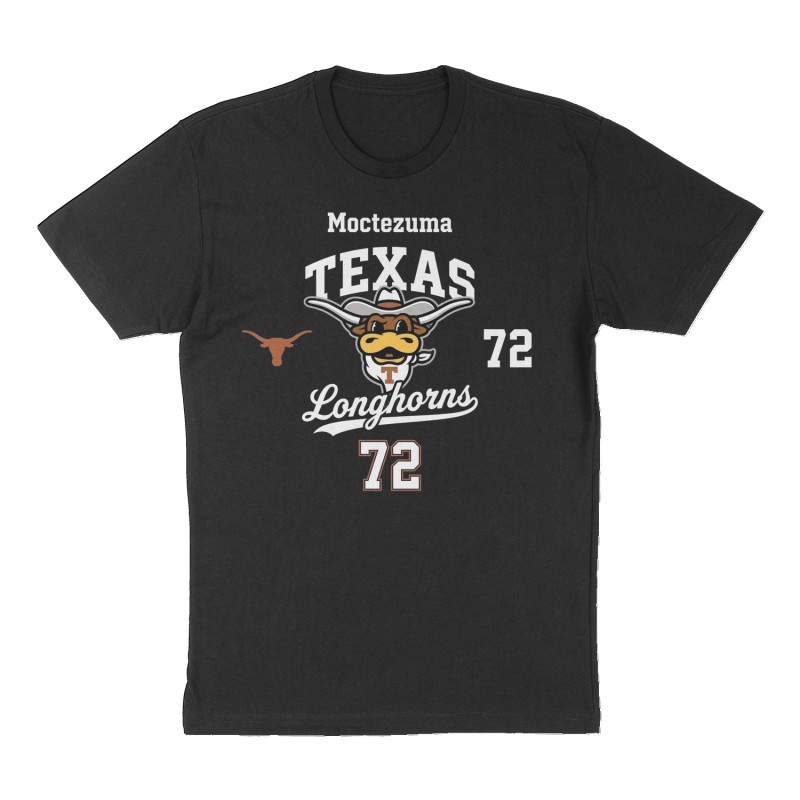 Custom t-shirt: "Texas", Front print, black shirt