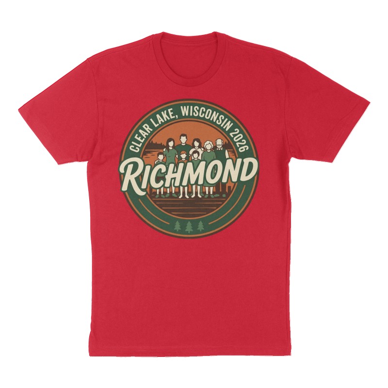 Custom t-shirt: "Richmond", red shirt