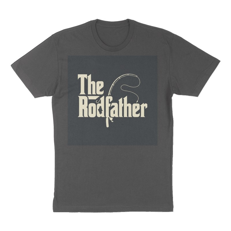 Custom t-shirt: "The Rodfather", Front print, charcoal shirt