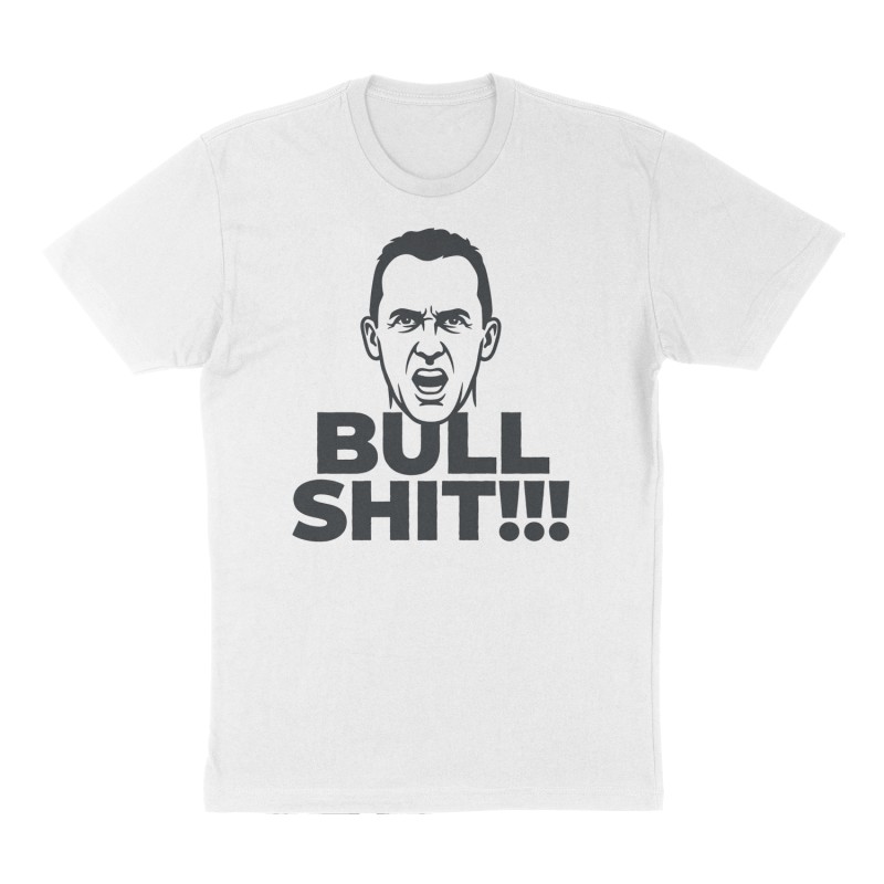 Custom t-shirt: "BULLSHIT!!!", Front print, white shirt