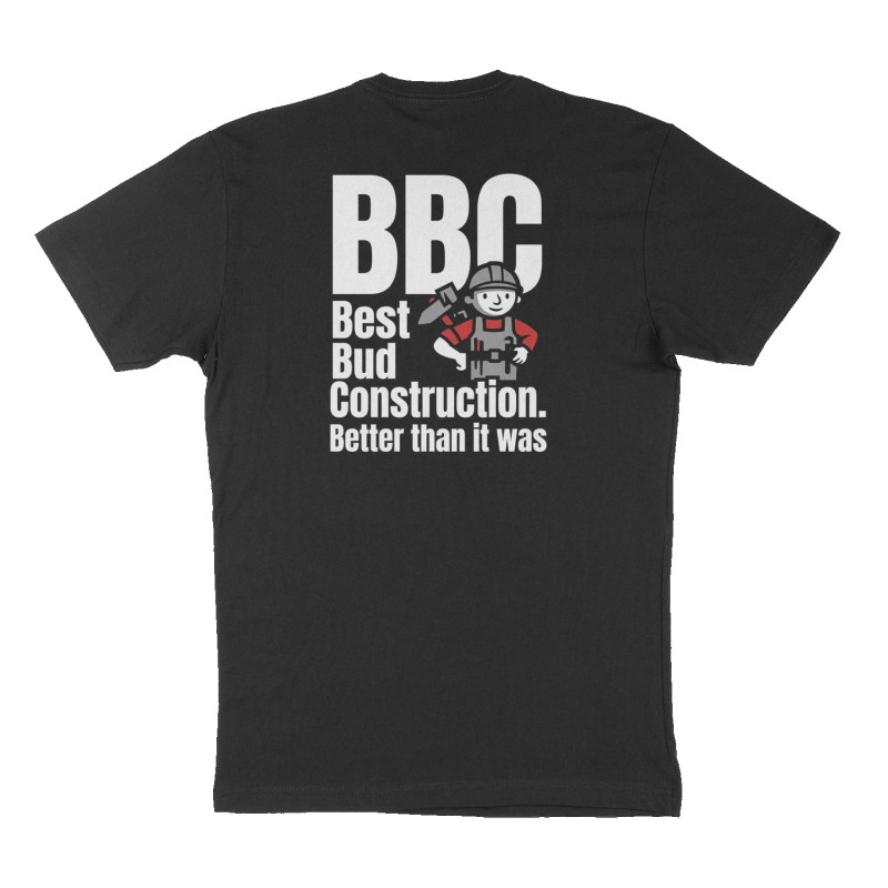 Custom t-shirt: "BBC", Back print, black shirt