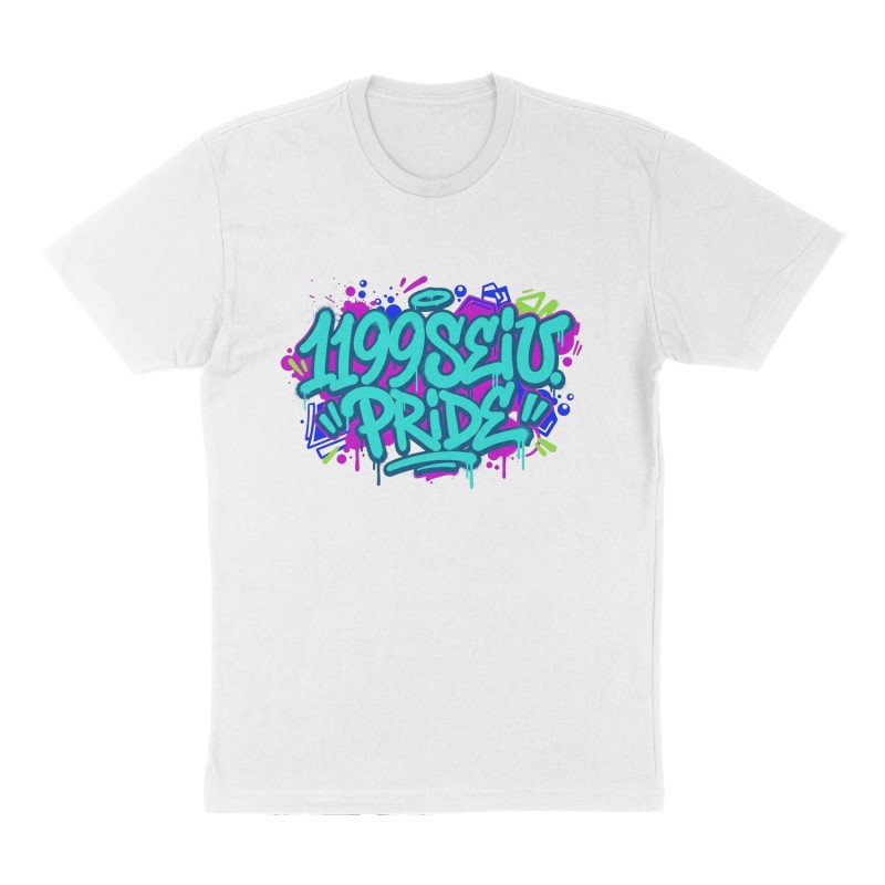 Custom t-shirt: "1199SEIU Pride", Front print, white shirt