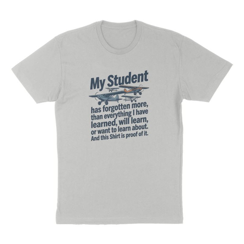 Custom t-shirt: "My Student", Front print, heather-gray shirt