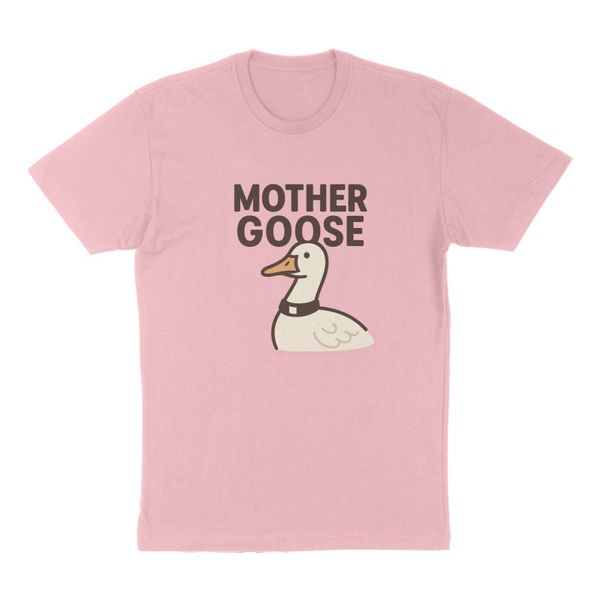 AI t-shirt design for a school event that says "Mother Goose" (picture idea: Goose wearing a clergy collar)