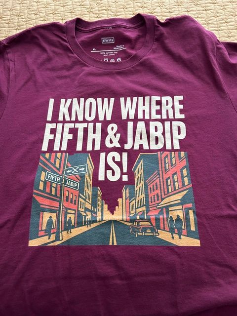 Customer photo of a custom Shirrts shirt, from Joann A.'s review